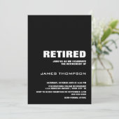 Party für die Altersversorgung Modernes Einfaches  Einladung (Stehend Vorderseite)