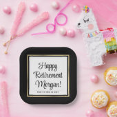 Party für die Altersversorgung Modernes Schwarz, W Pappteller (Party)