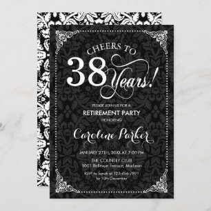 Party für die Altersversorgung - Schwarz-Weiß-Dama Einladung