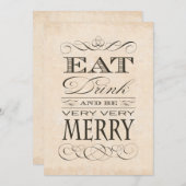 Party für die Altersversorgung: Trinken und sehr f Einladung (Vorne/Hinten)