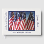 Party für die Altersvorsorge, Anmeldebuch, amerika Gästebuch (Vorderseite)