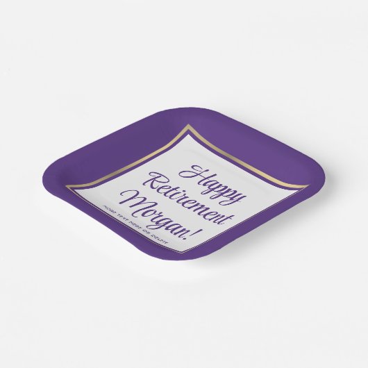 Party für die Altersvorsorge Elegantes Lila und Go Pappteller (Gewinkelt)