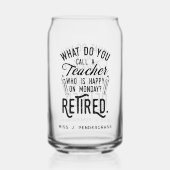 Party für die Altersvorsorge für müde Lehrer Dosenglas (Rückseite)