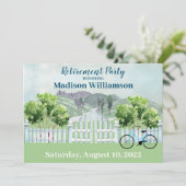 Party für die Altersvorsorge Landschaft Rustikal Einladung (Stehend Vorderseite)