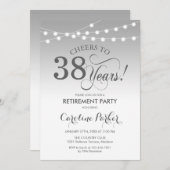 Party für die Altersvorsorge - Silver White Einladung (Vorne/Hinten)