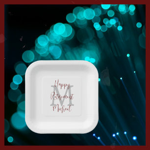 Party für die Altersvorsorge Weißer grauer Burgund Pappteller