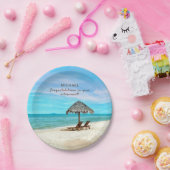 Party für die Anmietung Custom Tropical Beach Pappteller (Party)