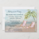 Party für die Anmietung von Strandstühlen Einladung (Vorderseite)