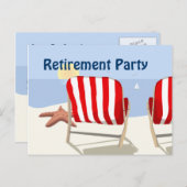 Party für die Anmietung von Strandzimmern Einladungspostkarte (Vorne/Hinten)