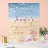 Party für die Anmietung Willkommensstrand Acrylschild (Hochzeit)