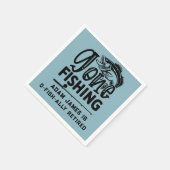 Party für die Aquakulturfischerei - Gone Fishing Serviette (Ecke)