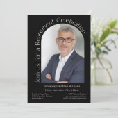 Party für die Artenruhe im Schwarzen Foto Einladung (Stehend Vorderseite)