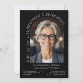 Party für die Artenruhe im Schwarzen Foto Einladung (Vorderseite)