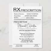 Party für die ärztliche Verschreibung Einladung (Vorderseite)