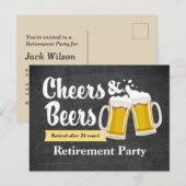 Party für die Beers-Rente Einladungspostkarte (Vorne/Hinten)