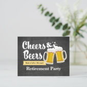 Party für die Beers-Rente Einladungspostkarte (Stehend Vorderseite)
