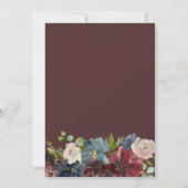 Party für die Belagerung von Burgund Flora Einladung (Rückseite)