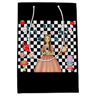Party für die benutzerdefinierte Alice im Wunderla Mittlere Geschenktüte