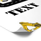 Party für die benutzerdefinierte Textkonstruktion Poster (Ecke)