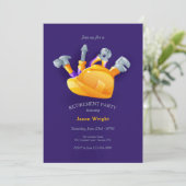 Party für die Bereitstellung von Hard Hat und Tool Einladung (Stehend Vorderseite)