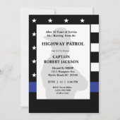 Party für die Beschaffung der Blauen Linie eines P Einladung (Vorderseite)