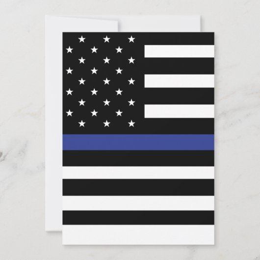 Party für die Beschaffung der Blauen Linie eines P Einladung (Rückseite)