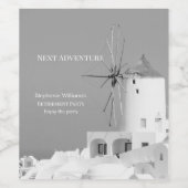 Party für die Bestimmung des Ruhestands Griechisch Weinetikett (Einzelnes Label)