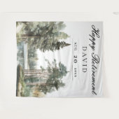 Party für die Bewahrung des Waldes im Wasserfarben Wandteppich (Vorderseite (Horizontal))