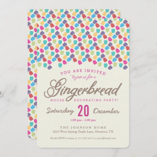 Party für die Dekoration von Gummischuhen und Lebk Einladung