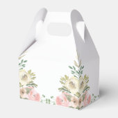 Party für die elegante rosa Blumenbestätigung Geschenkschachtel (Rückseite)