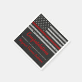 Party für die Feuerwehrruhestandsruhe der dünnen r Serviette (Ecke)