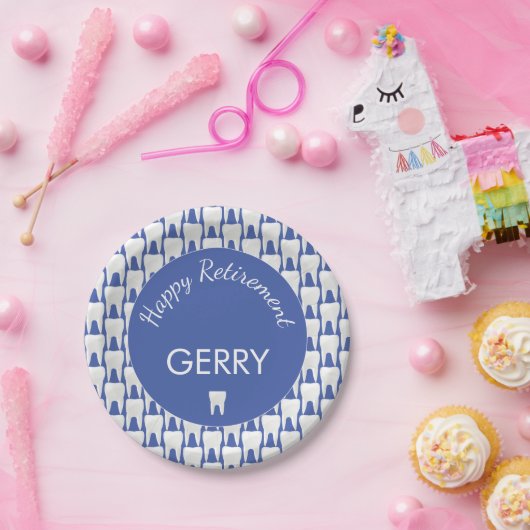 Party für die Gemusterte Altersversorgung von Zahn Pappteller (Party)