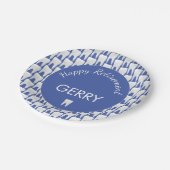 Party für die Gemusterte Altersversorgung von Zahn Pappteller (Schrägansicht)