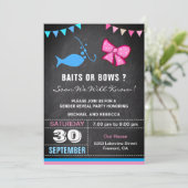 Party für die geschlechtsspezifischen Baits oder B Einladung (Stehend Vorderseite)