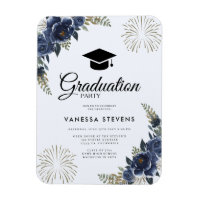 Party für die Graduierung von Navy Blue Floral