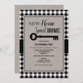 Party für die Haushaltsaufwärmung Neue Zuhause-Fei Einladung (Vorne/Hinten)
