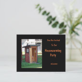 Party für die Haushaltsaufwärmung Postkarte (Stehend Vorderseite)