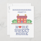 Party für die Haushaltsaufwärmung Postkarte (Vorne/Hinten)