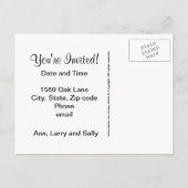 Party für die Haushaltsaufwärmung Postkarte (Rückseite)