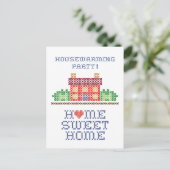 Party für die Haushaltsaufwärmung Postkarte (Stehend Vorderseite)