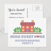 Party für die Haushaltsaufwärmung Postkarte (Vorne/Hinten)