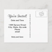 Party für die Haushaltsaufwärmung Postkarte (Rückseite)