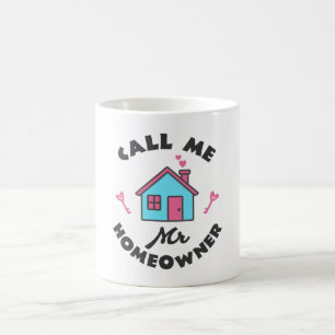 Party für die Haushaltsaufwärmung Rufen Sie mich d Kaffeetasse
