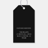 Party für die Haushaltserwärmung Neue Zuhause-Adre Geschenkanhänger (Rückseite)