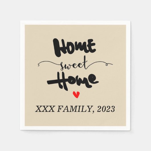 Party für die Haushaltserwärmung - NEUE ZUHAUSE, Z Serviette (Vorderseite)