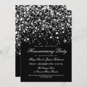 Party für die Haushaltswärmung Silver Midnight Gla Einladung (Vorne/Hinten)