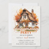 Party für die häusliche Erwärmung des Herbstes Einladung (Vorderseite)
