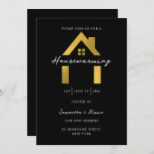 Party für die häusliche Erwärmung Modernes Minimal Einladung (Vorne/Hinten)