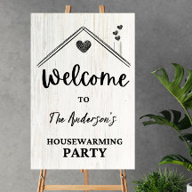 Party für die Hauswärmung Begrüßungszeichen bearbe