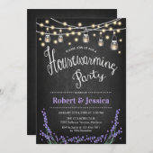 Party für die Hauswärmung - Chalkboard Mason Jar L Einladung (Vorne/Hinten)